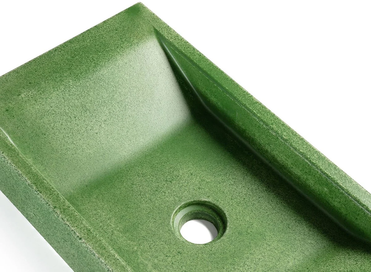 Luxus Beton Waschbecken Schale Matt Grün 60 cm