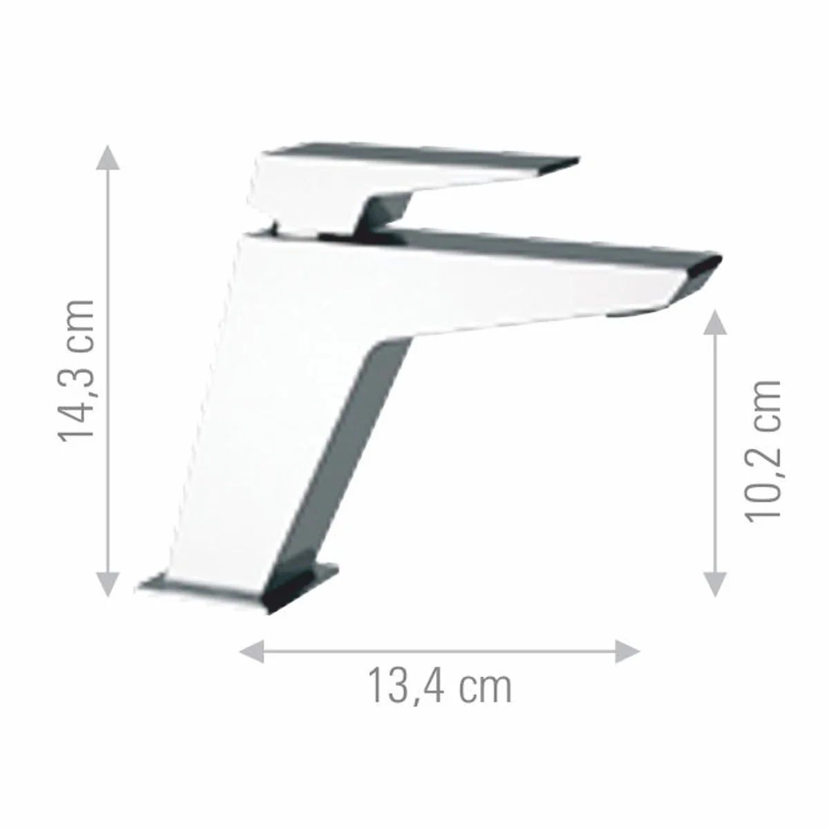 Luxus Waschtischarmatur Chrom H. 14,3 cm - Badezimmer Accessoires - Made in Italy