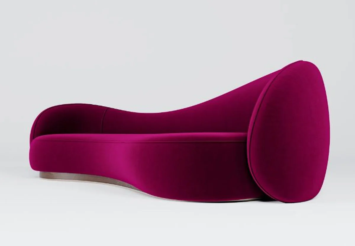 Luxus Samt Sofa Lila 280 cm - Wohnzimmer Sofa & Hotel Möbel