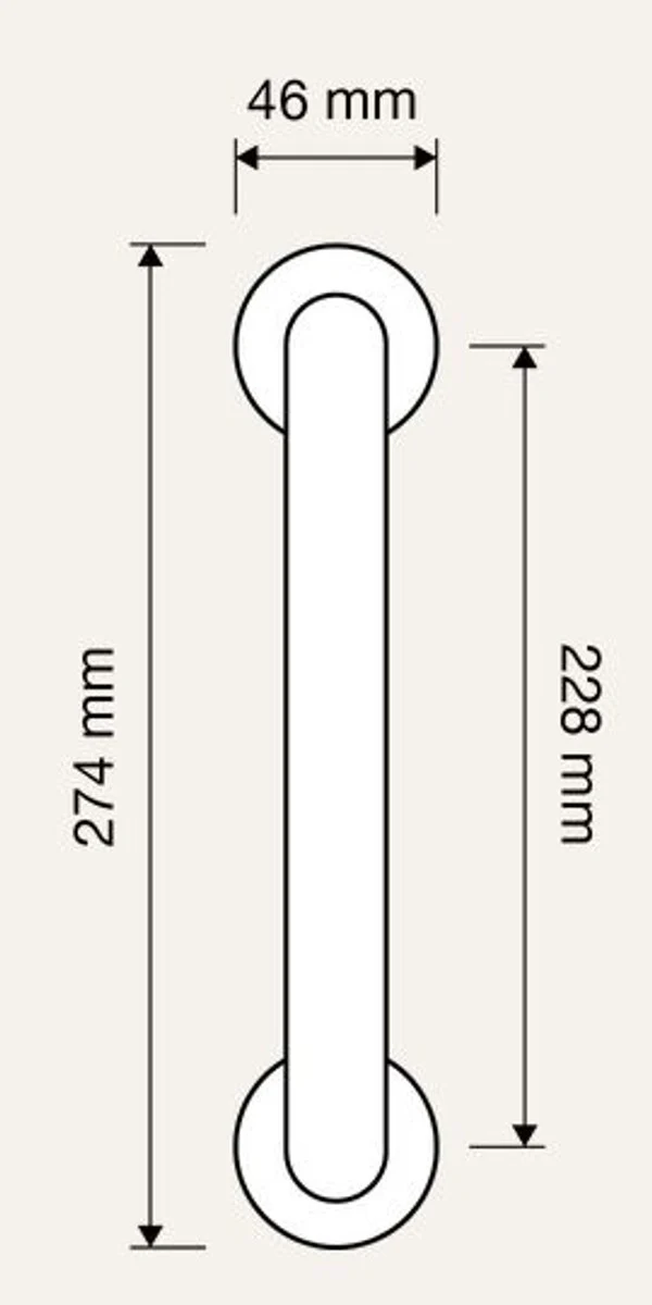 Barock Türgriff Set Französisches Gold 4,6 x H. 27,4 cm - Hotel & Restaurant Accessoires