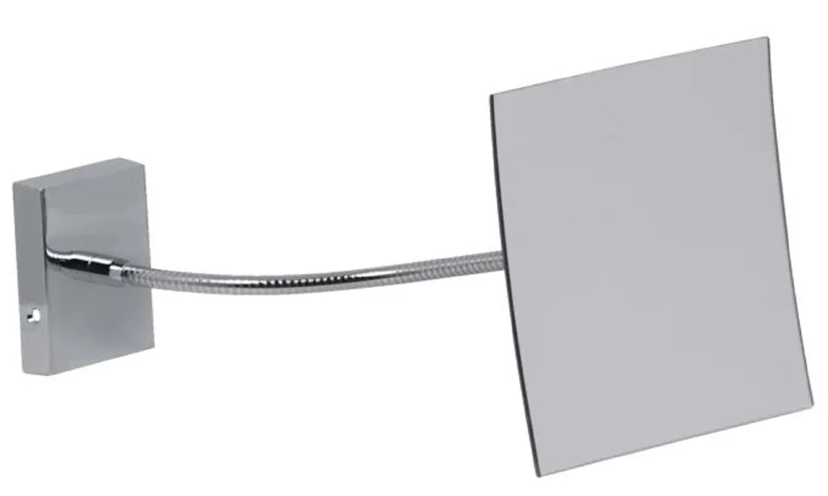 Luxus Kosmetik Spiegel Silber 15 x 24 x H. 15 cm - Verstellbarer Kosmetik Wandspiegel - Badezimmer Schmink Spiegel - Badezimmer Accessoires - Luxus Qualität - Made in Italy