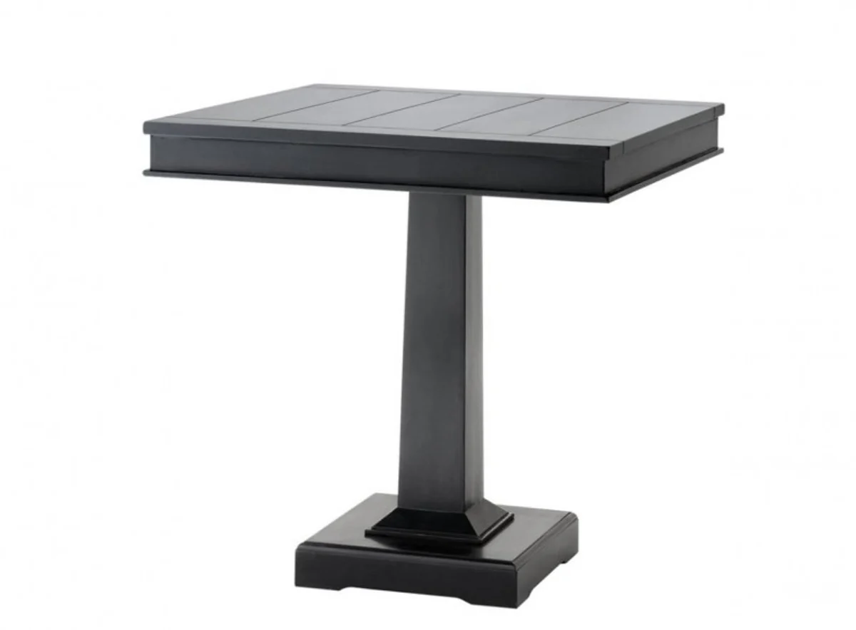 Designer Luxus Birkenholz Esstisch Schwarz 80 x 80 x H. 78 cm - Luxus Qualität