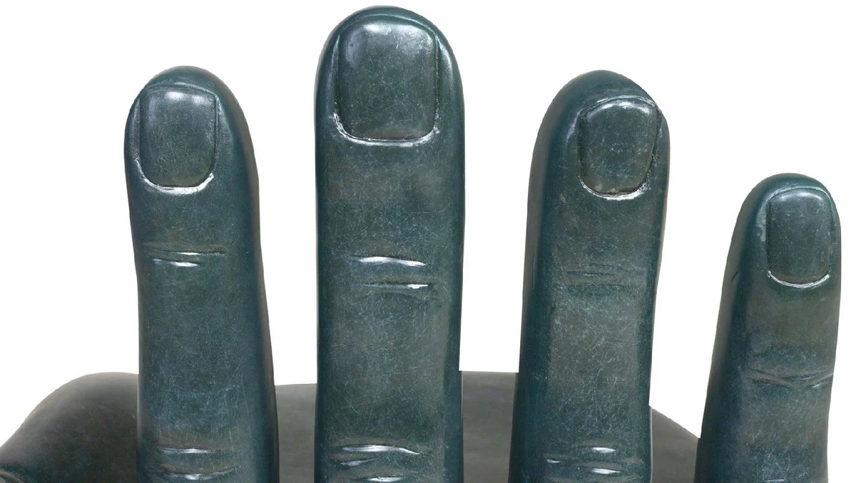 Luxus Designer Stuhl Hand Ozeanblau 60 x 50 x H. 89 cm - Fiberglas Stuhl - Luxus Möbel - Designer Möbel - Fiberglas Möbel