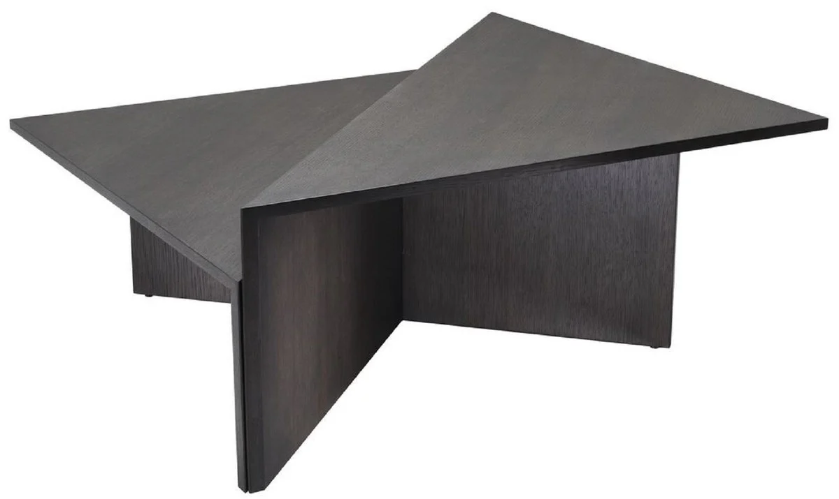 Luxus Couchtisch Set Mokkafarben - 2 Eichenfurnier Wohnzimmertische - Wohnzimmer Möbel - Luxus Qualität