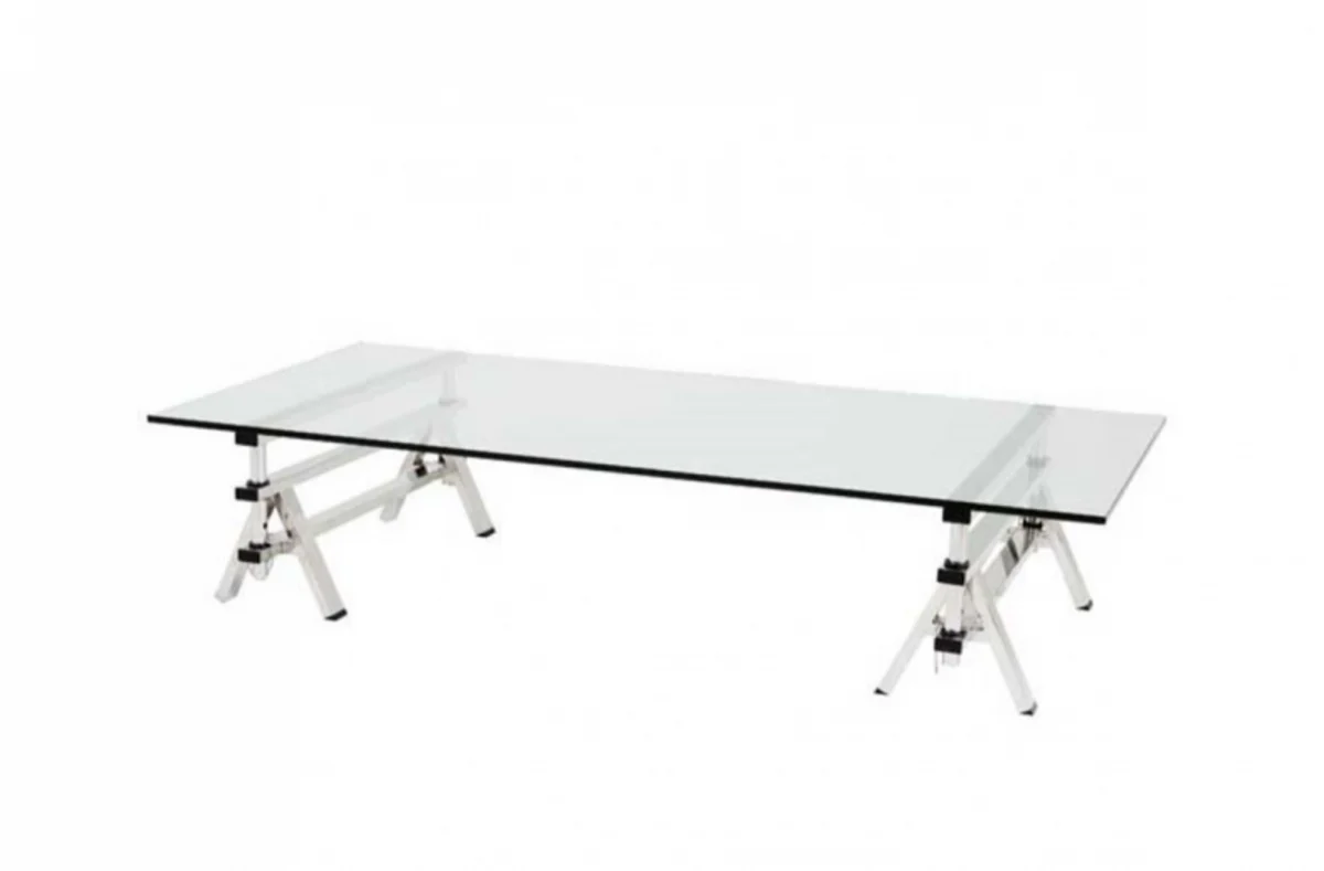 Luxus Art Deco Designer Couchtisch 170 x 100 x H. 31-42 cm - Wohnzimmer Salon Tisch - Luxus Möbel