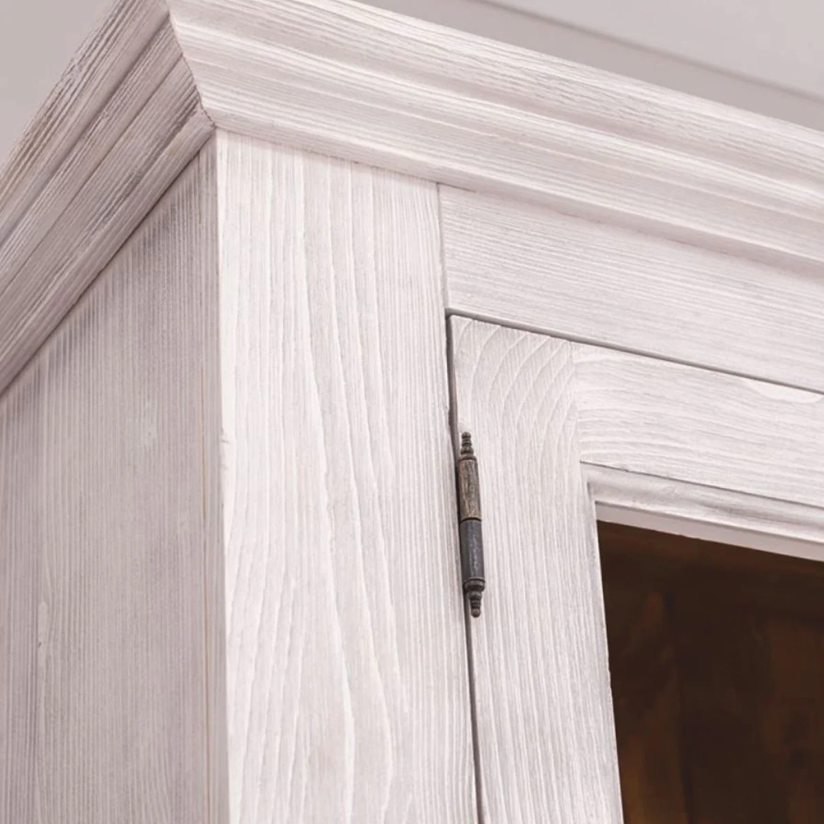 Landhausstil Esszimmer Schrank Hellgrau / Braun 245 cm - Esszimmer Möbel