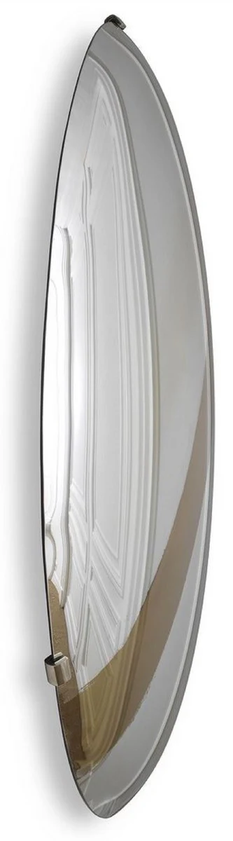 Luxus Spiegel mit goldenem Streifen Ø 119 cm - Runder konkaver Wandspiegel mit Wandhalterung - Luxus Kollektion