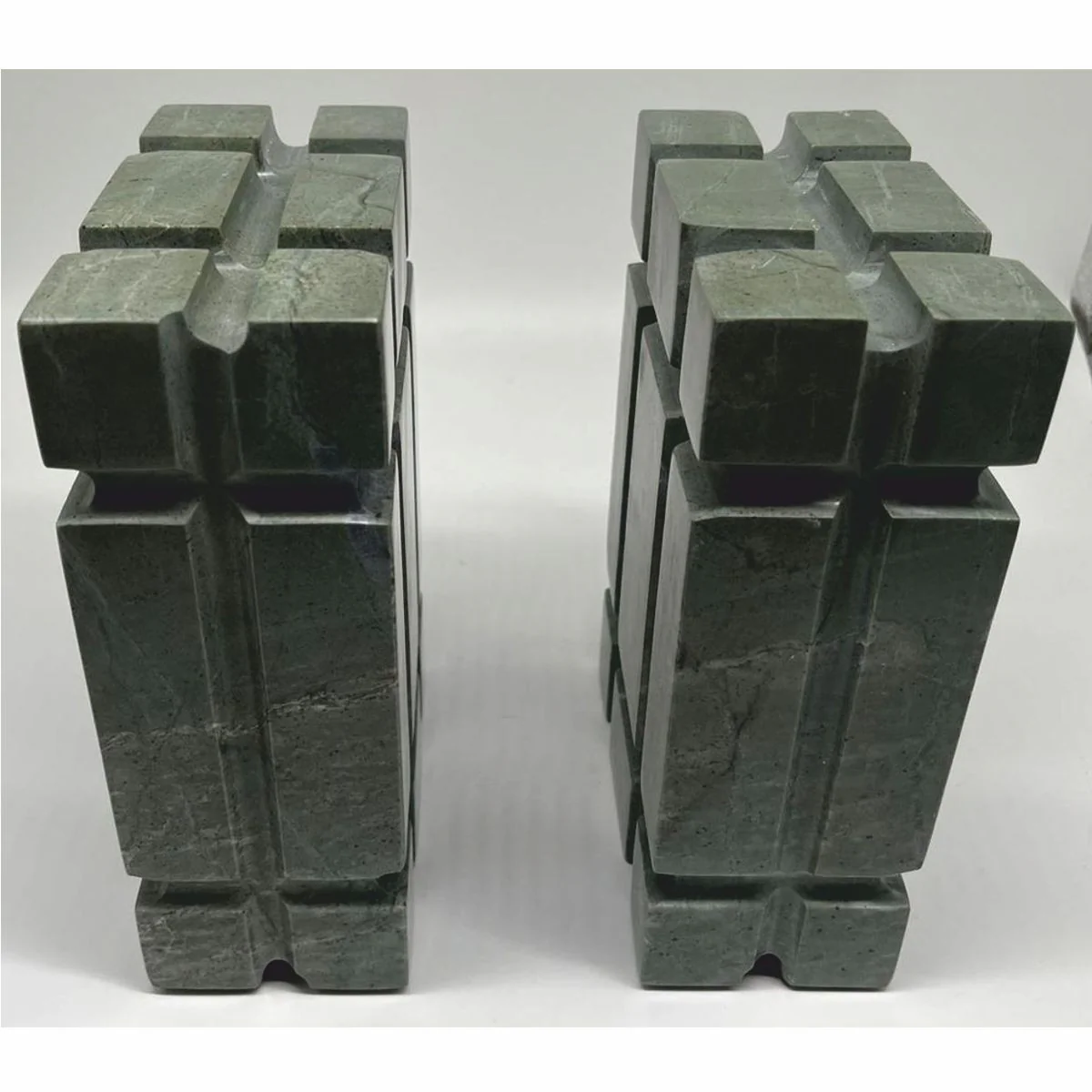 Luxus Marmor Deko Buchstützen Set Grau - Deko Accessoires