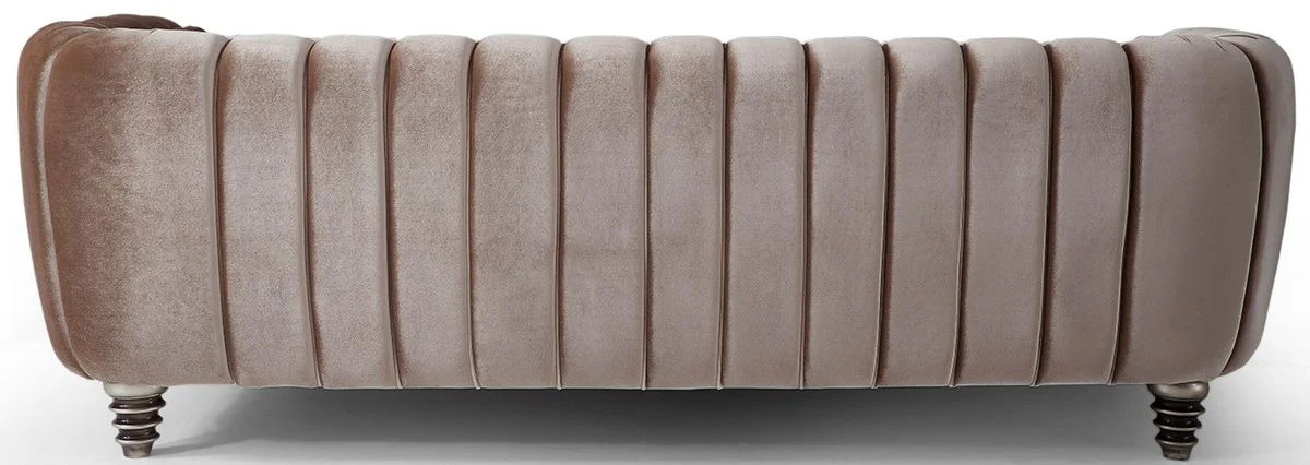 Luxus Barock Wohnzimmer Set Rosa / Silber - 2 Sofas & 2 Sessel & 1 Couchtisch - Elegante Wohnzimmer Möbel im Barockstil