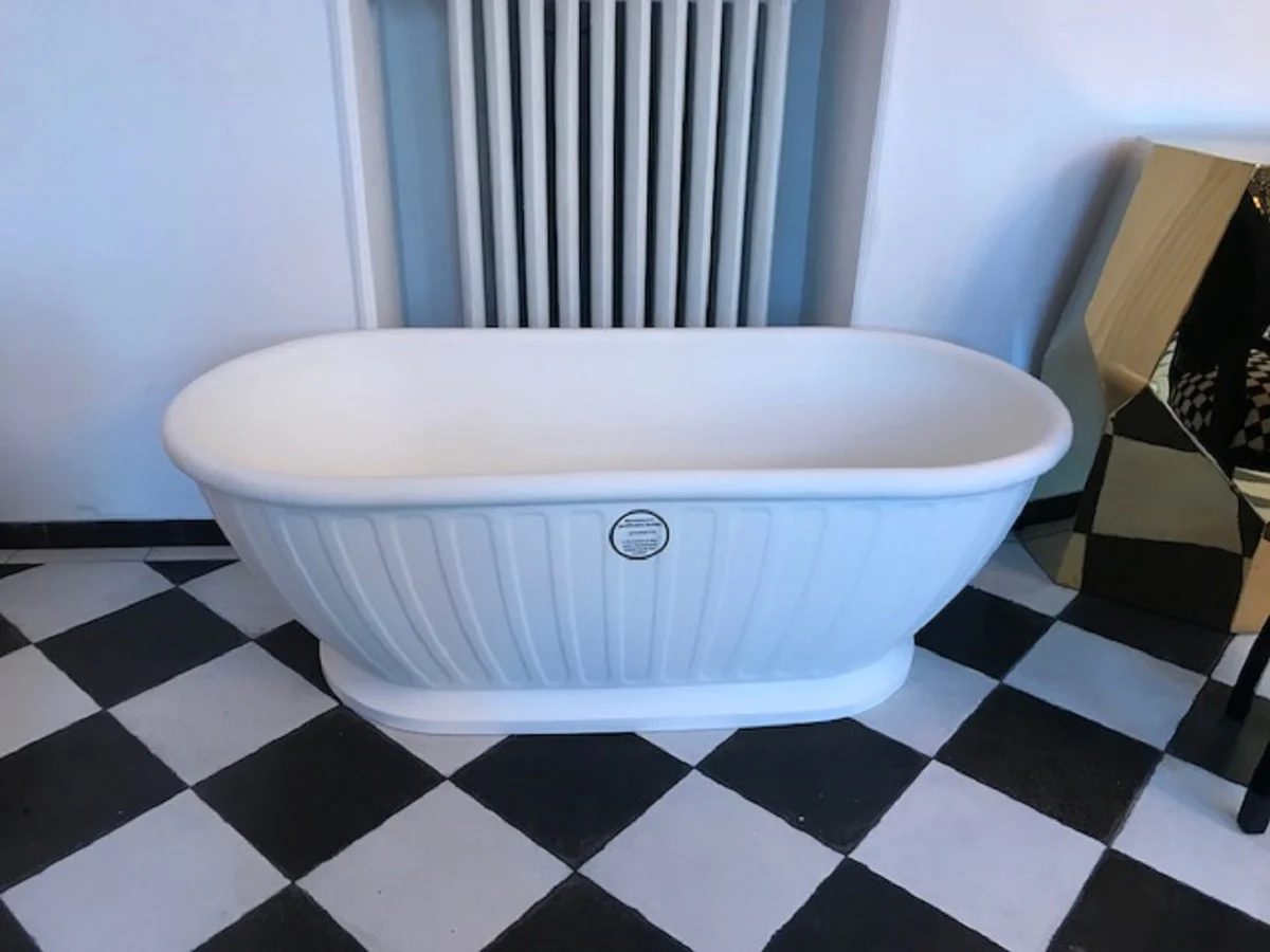 Freistehende Luxus Jugendstil Badewanne Weiß 169 x 80 x H. 57 cm - Luxus Qualität