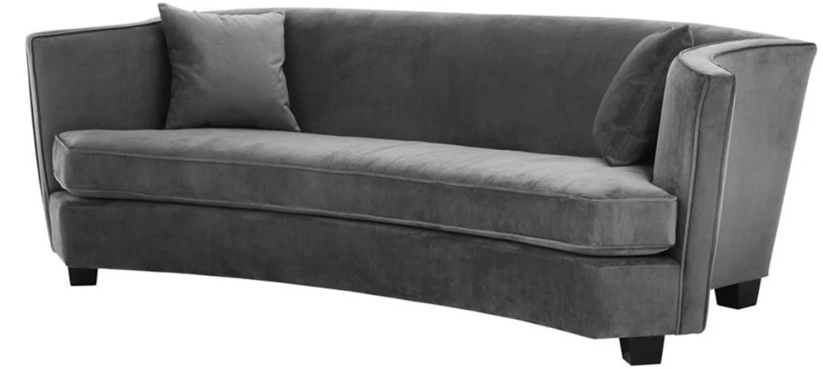 Luxus Sofa Grau 226 x 110 x H. 74 cm - Luxus Wonzimmer Möbel