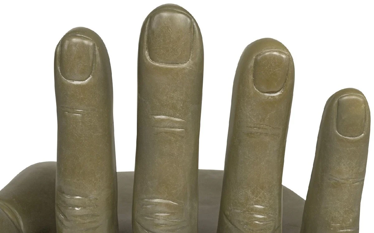 Luxus Designer Stuhl Hand Moosgrün 60 x 50 x H. 89 cm - Fiberglas Stuhl - Luxus Möbel - Designer Möbel - Fiberglas Möbel