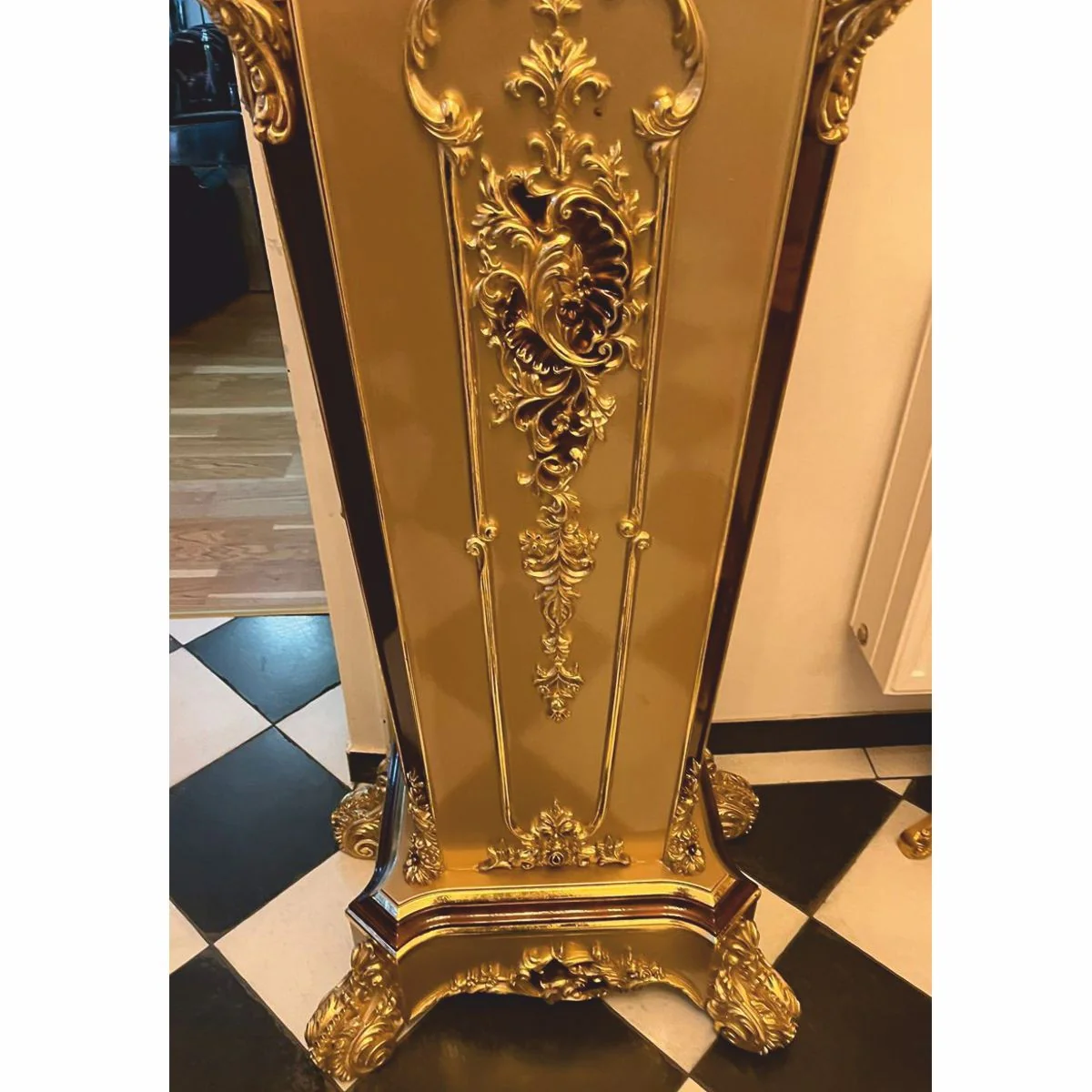 Luxus Barock Standuhr Gold / Braun H. 228 cm - Barockstil Möbel