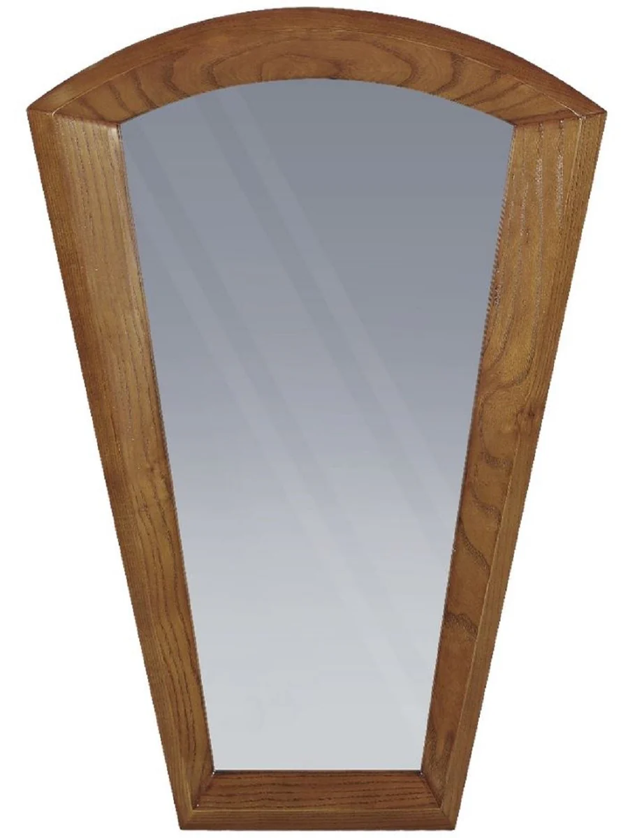 Art Deco Massivholz Spiegel Braun 63 x 4 x H. 90 cm - Eleganter Wandspiegel aus hochwertigem Eschenholz - Garderoben Spiegel - Wohnzimmer Spiegel - Art Deco Möbel