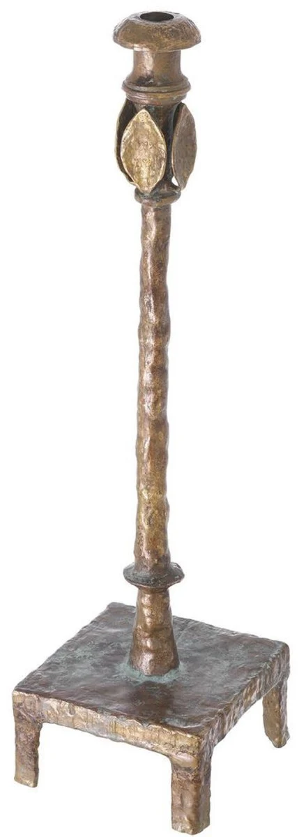 Luxus Kerzenhalter Vintage Messingfarben 15 x 14,5 x H. 55 cm - Messing Kerzenständer - Hotel & Restaurant Deko Accessoires - Luxus Qualität