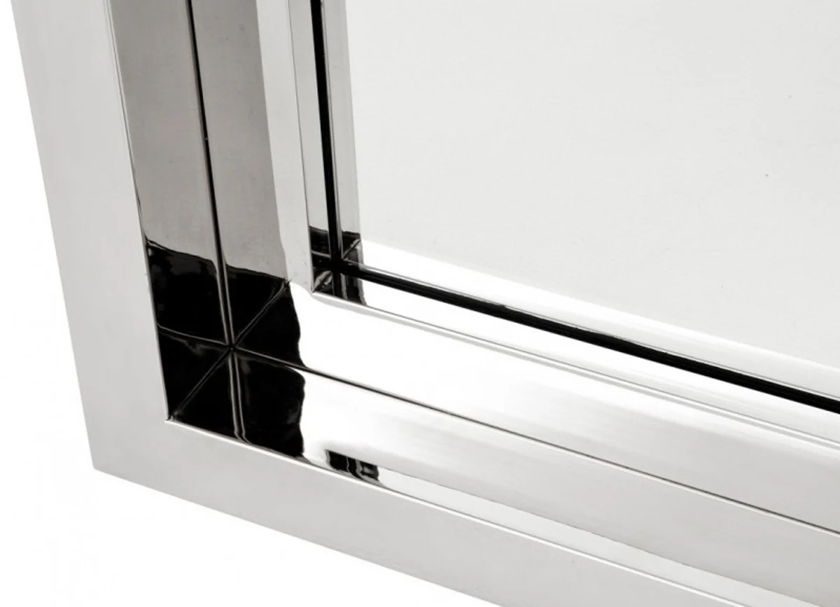 Luxus Wandspiegel Edelstahl vernickelt 100 x 100 cm - Luxury Hotel Collection