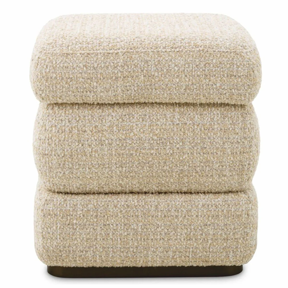 Luxus Hocker Beige / Bronze H. 52 cm - Luxus Hotel Möbel