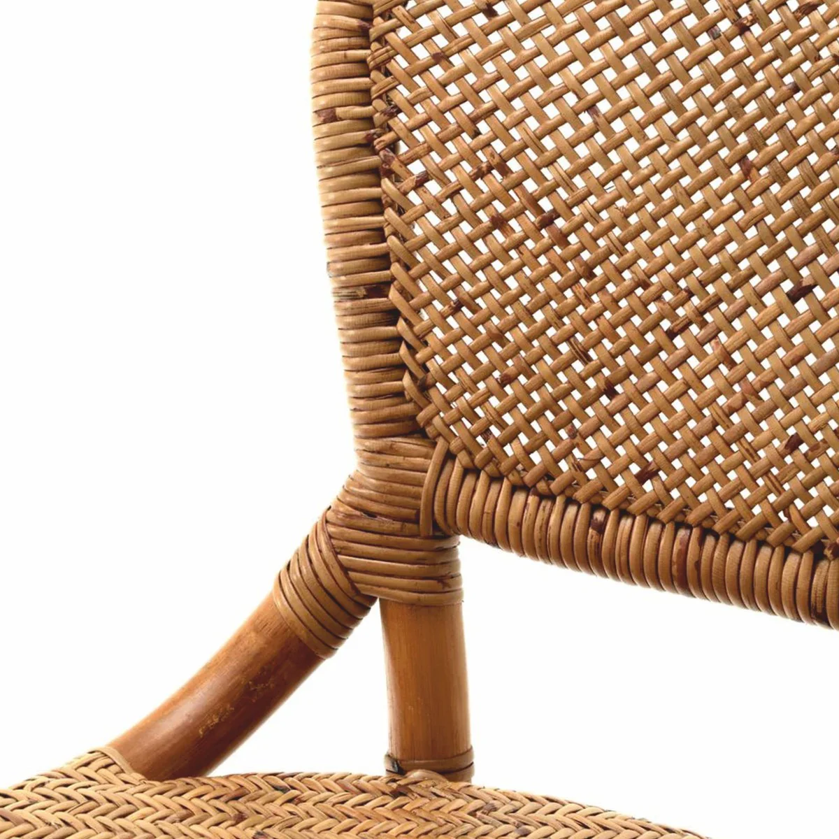 Luxus Rattan Barstuhl Braun H. 104,5 cm - Rattan Bar Möbel