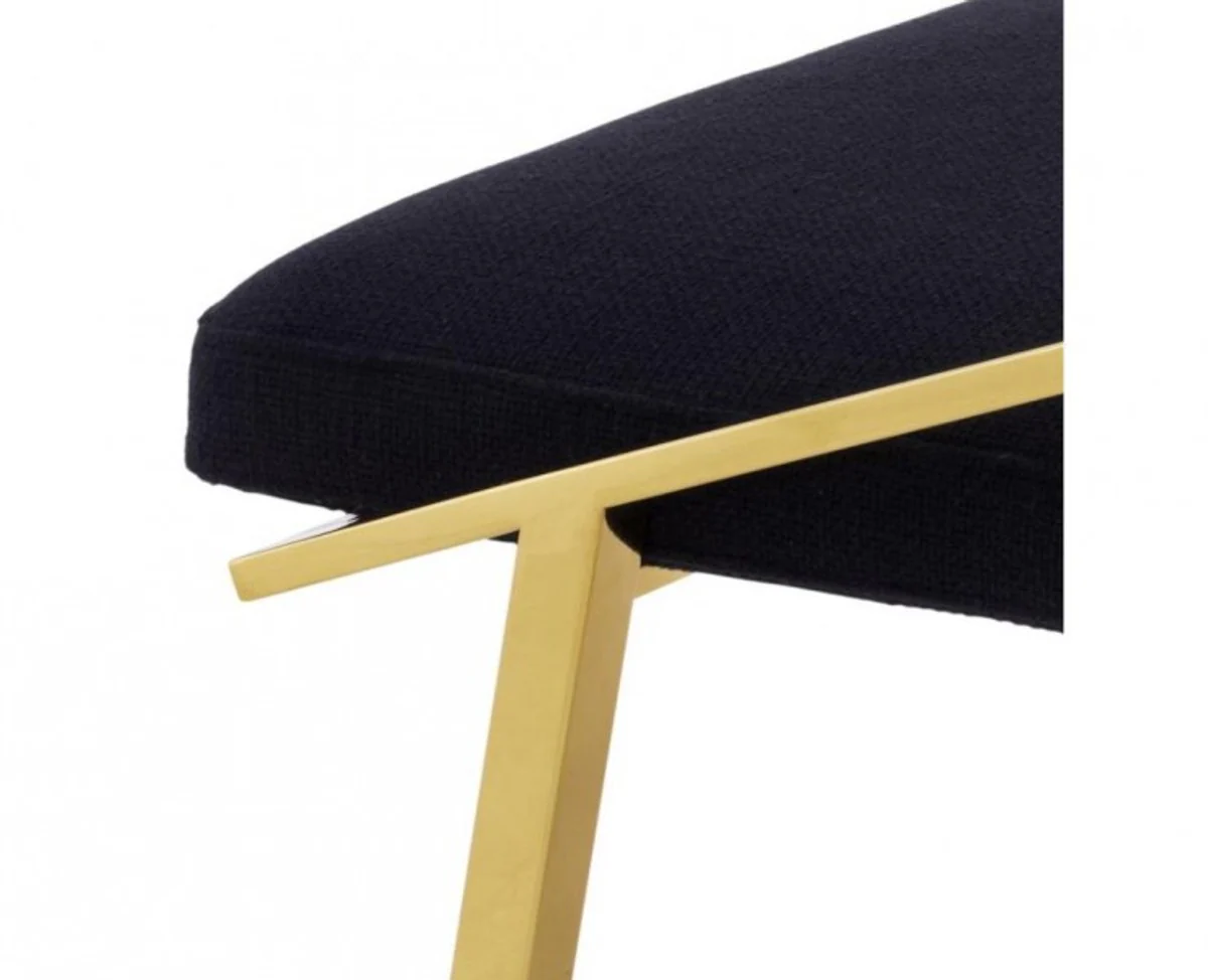 Luxus Designer Stuhl Schwarz Gold - Luxus Kollektion