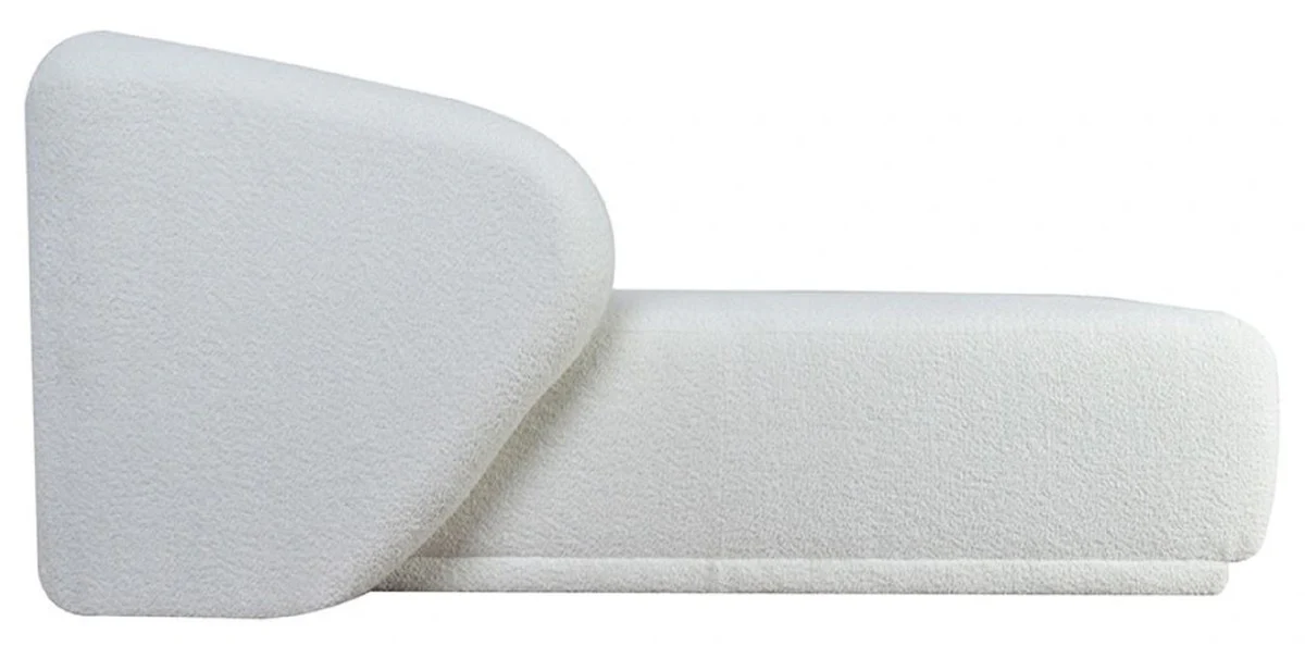 Luxus Chaiselongue Linke Seite Weiß 166 cm - Modulare Wohnzimmer Möbel