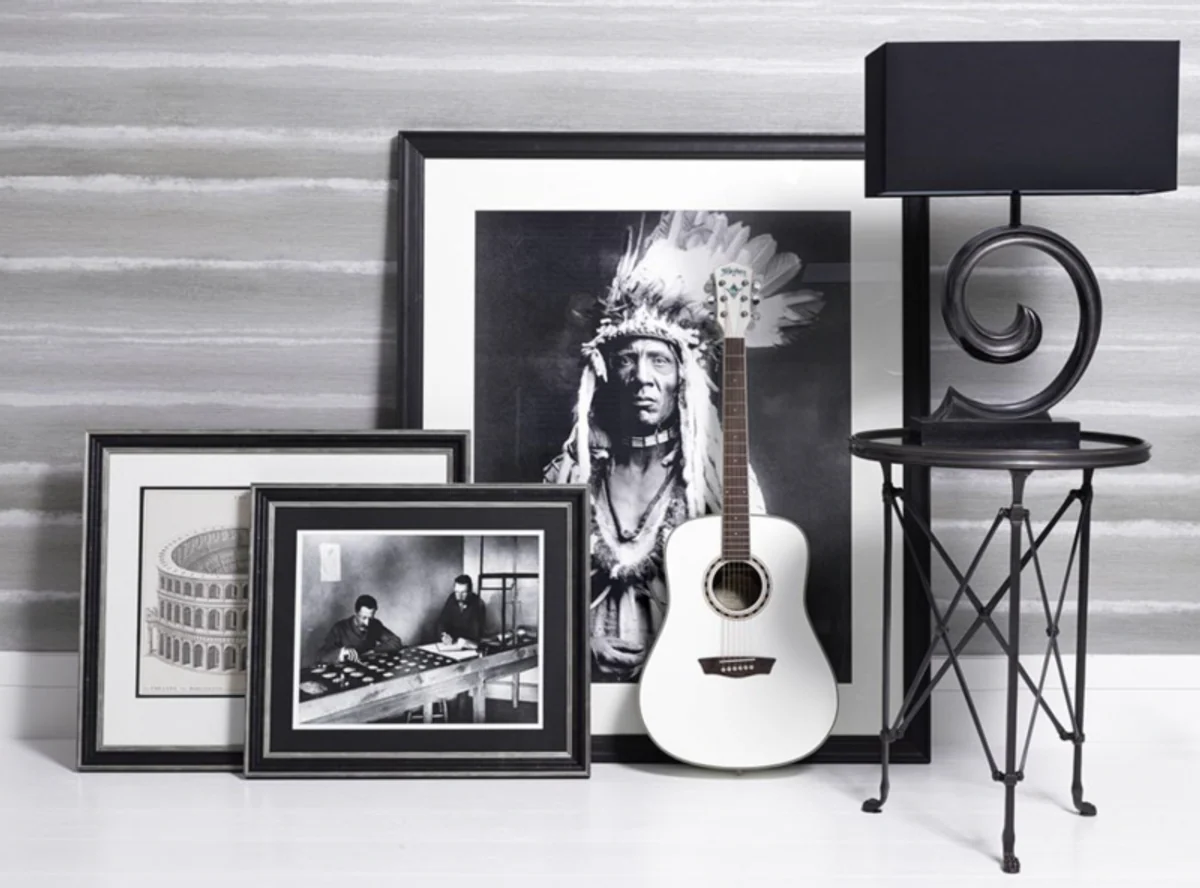 Luxus Art Deco Designer Beistelltisch Anthrazit 42 x H. 55 cm - Luxus Tisch