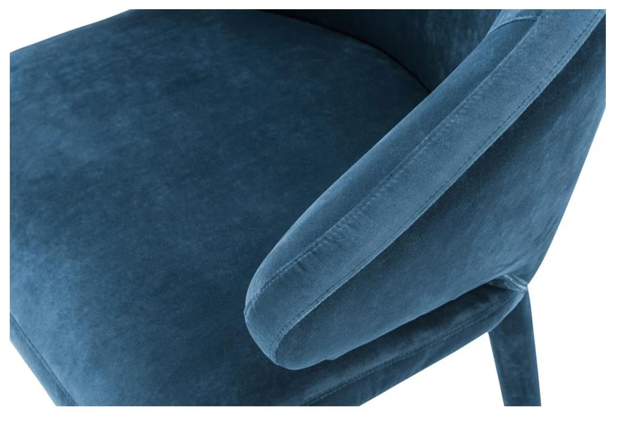 Designer Esszimmerstuhl Blau 62 x 55 x H. 79 cm - Luxus Möbel