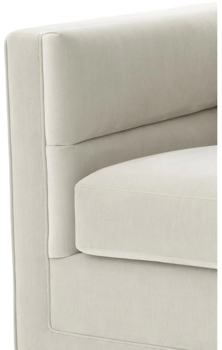 Luxus Sessel Hellgrau 92 x 86 x H. 73,5 cm - Luxus Wohnzimmer Sessel