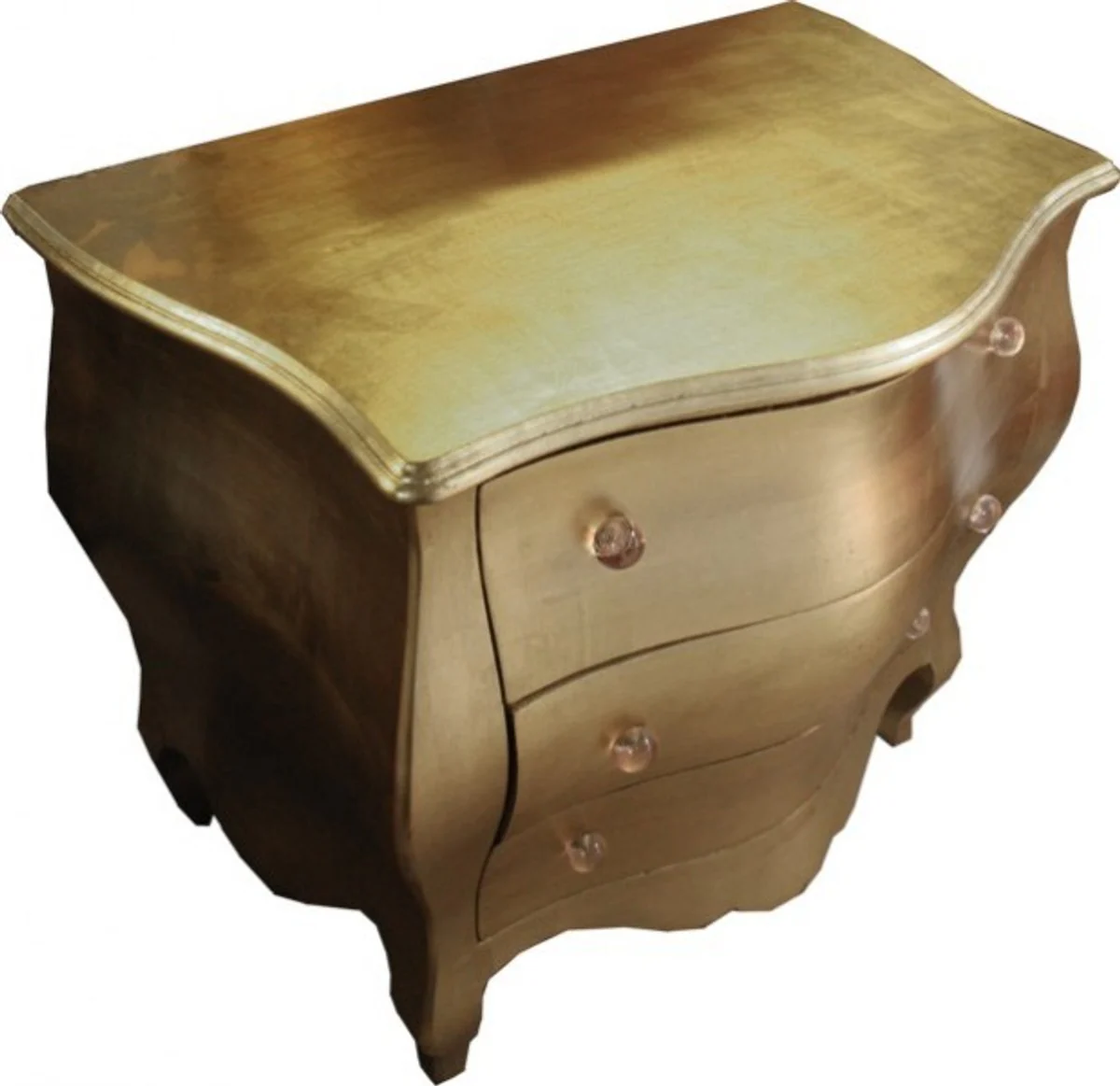 Barock Kommode Gold 105 x 64 x 92.5 cm - Handgefertigtes Unikat