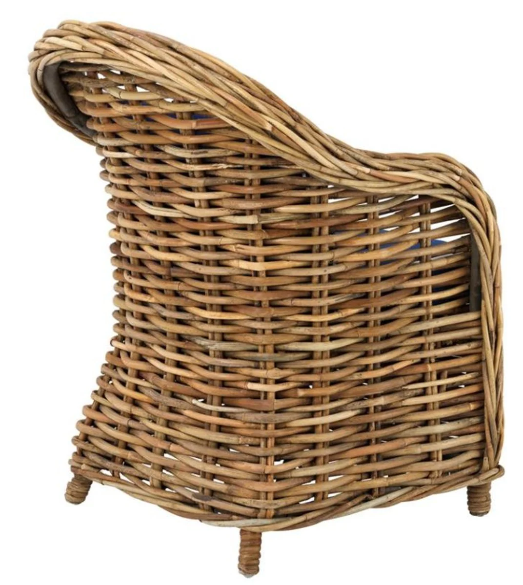 Designer Rattan Sessel 70 x 70 x H. 88 cm - Luxus Wohnzimmer Möbel