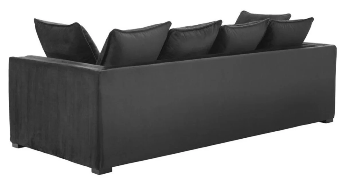 Luxus Designer 3er Sofa Schwarz - Luxus Hotel Möbel