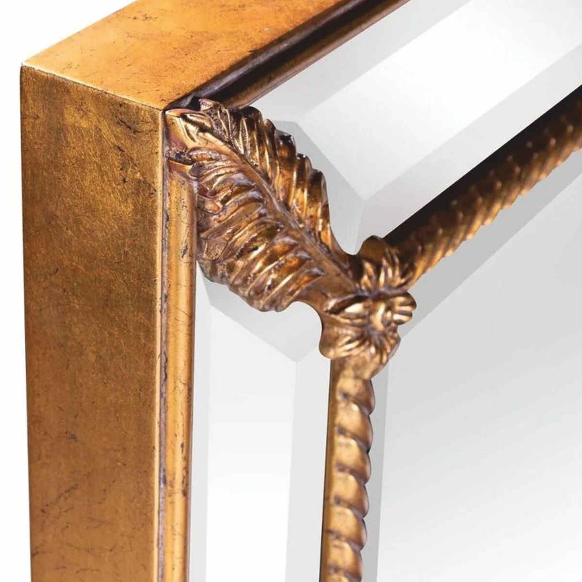 Luxus Barock Spiegel Antik Gold H. 123 cm - Barockstil Möbel