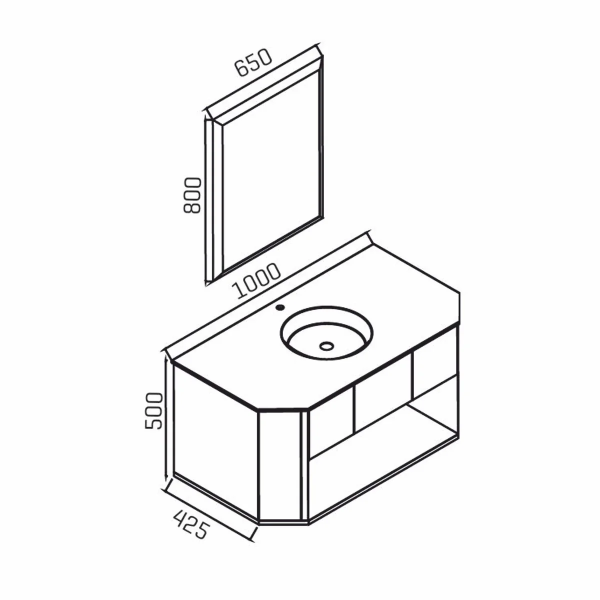Luxus Badezimmer Set Hochglanz Weiß / Gold 100 cm - Hotel & Badezimmer Inerior