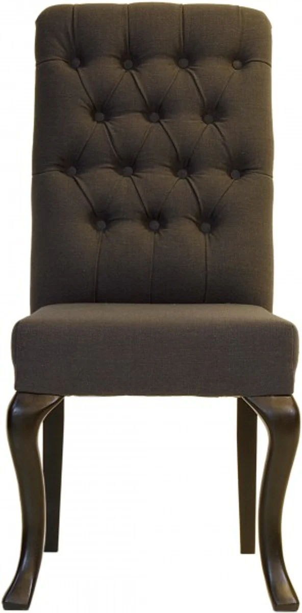 Designer Esszimmer Stuhl ModEF 227 Dunkelgrau / Braun - Hoteleinrichtung - Buchenholz - Chesterfield Design