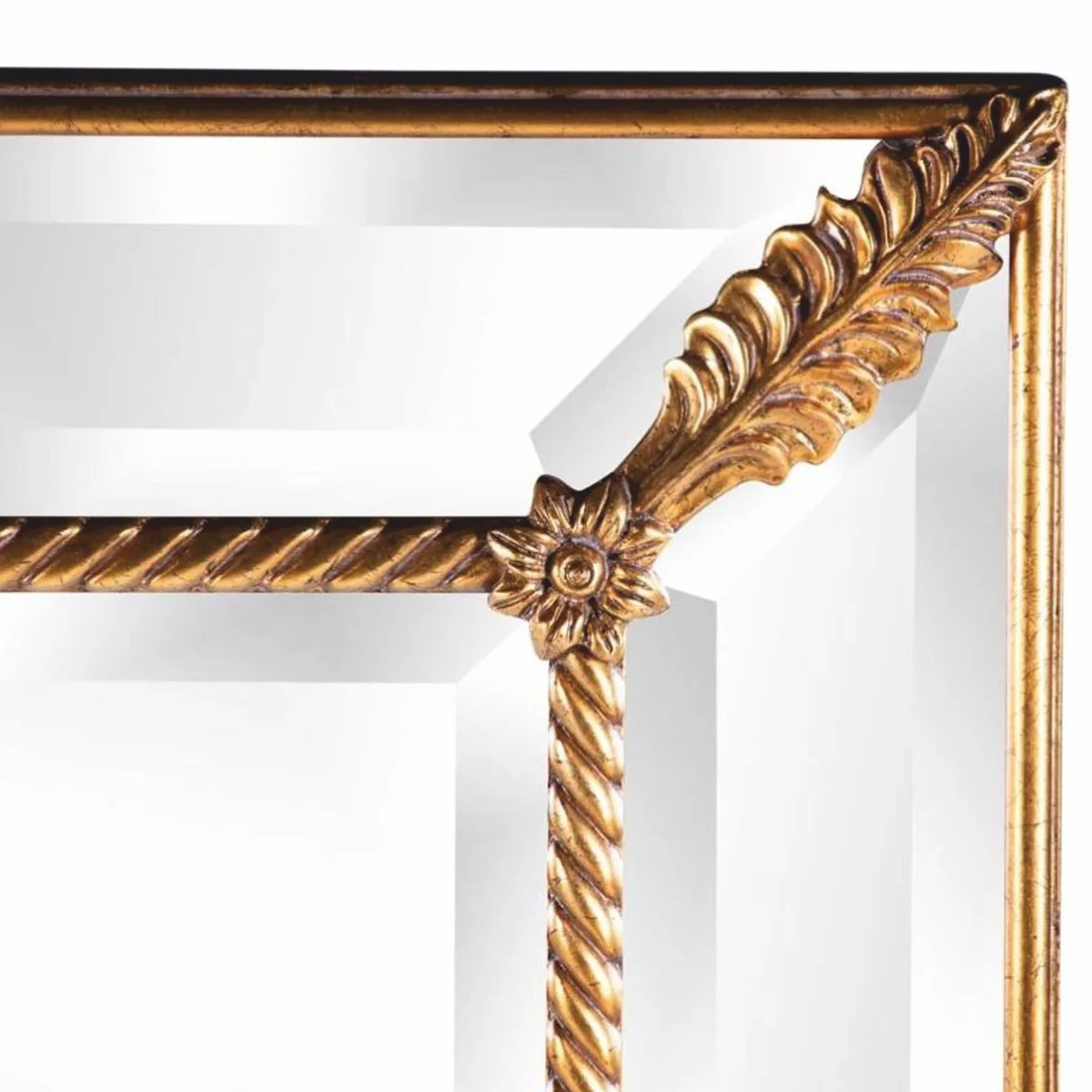 Luxus Barock Spiegel Antik Gold H. 123 cm - Barockstil Möbel