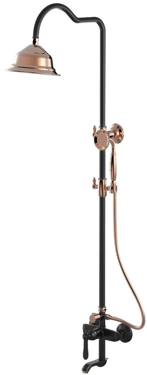 Luxus Jugendstil Badewannenarmatur mit Überkopfbrause und Handbrause - Verschiedene Farben - Nostalgisches Duscharmaturen Set - Retro Badezimmer Zubehör