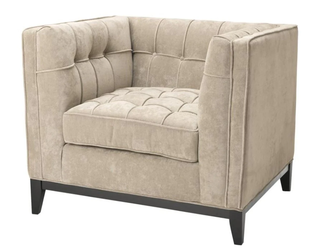 Luxus Sessel Greige 94 x 82 x H. 77 cm - Hotel Kollektion