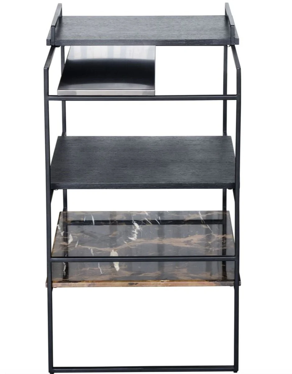 Luxus Designer Beistelltisch Schwarz 45 x 45 x H. 80,5 cm - Designer Möbel