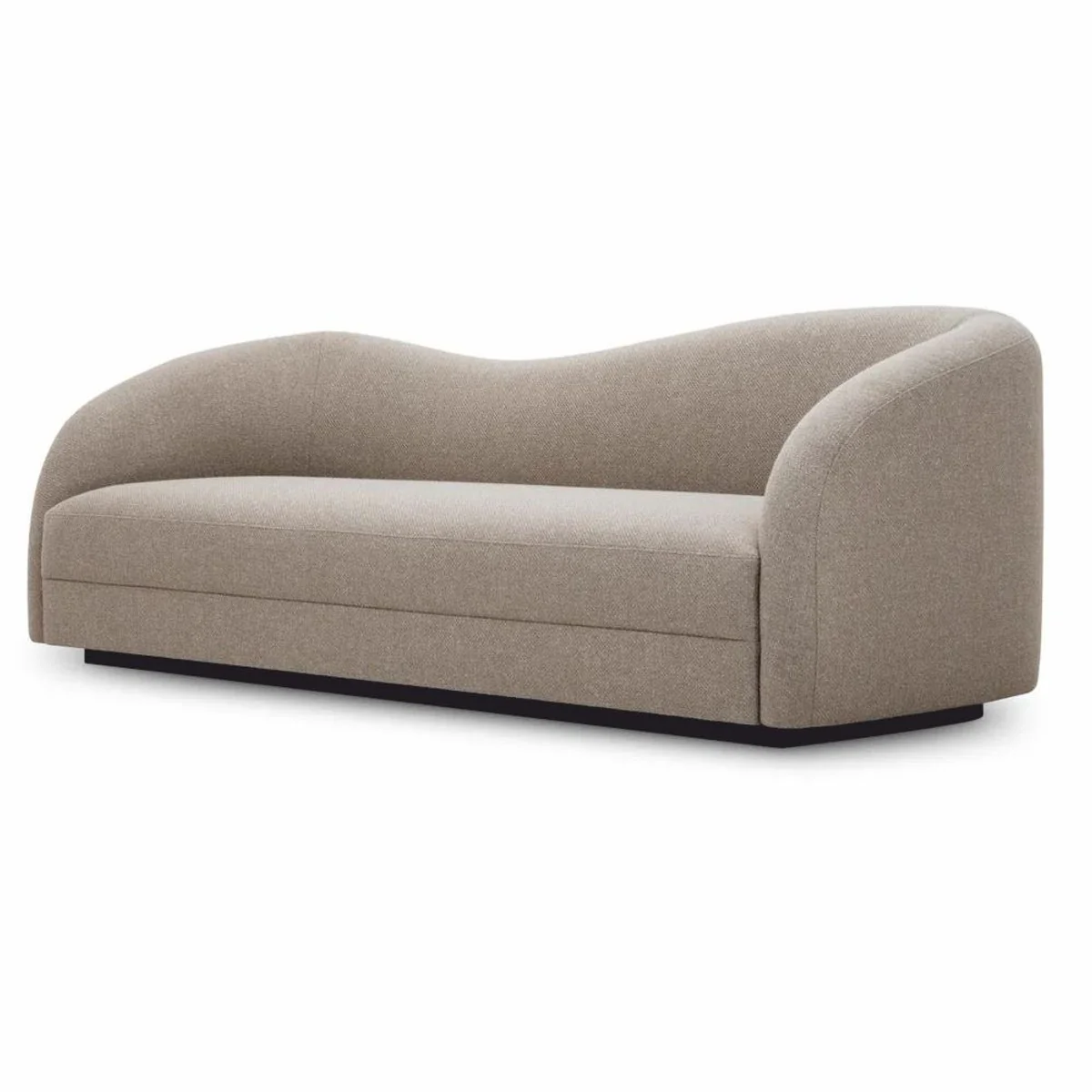 Luxus Sofa Greige / Schwarz 230 cm - Wohnzimmer & Hotel Möbel