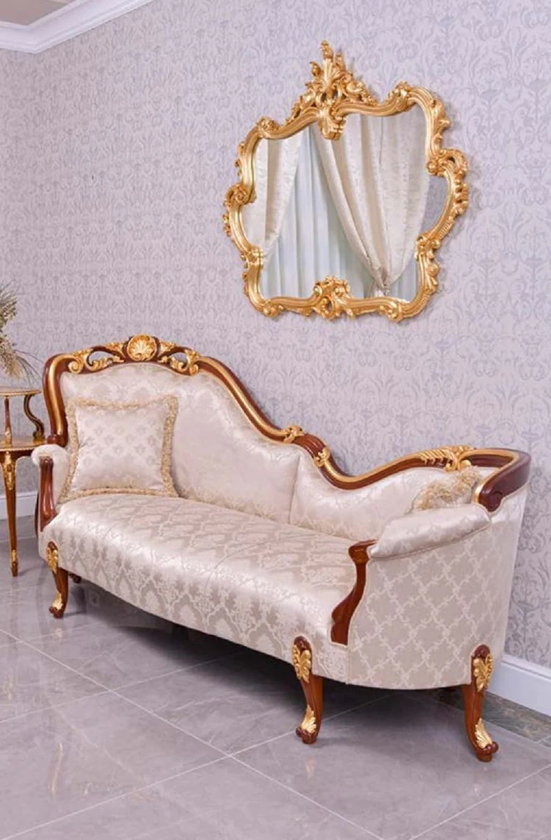 Luxus Barock Spiegel Gold 133 cm - Barockstil Wandspiegel - Made in Italy