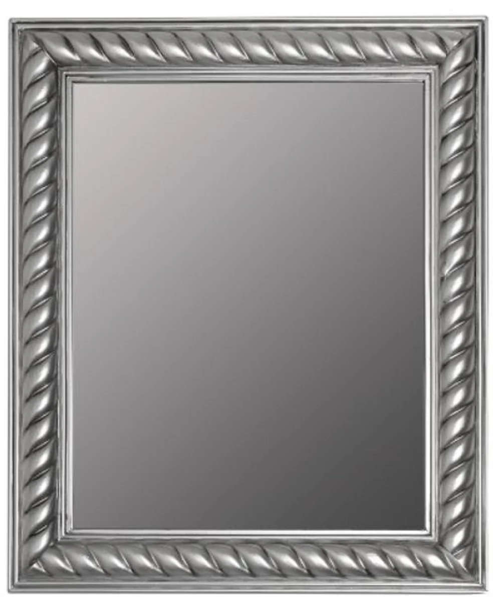 Barock Spiegel / Wandspiegel Antik Silber 52 x H. 62 cm - Barockmöbel