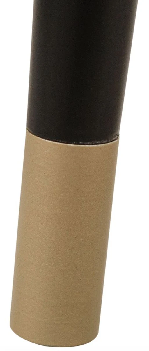 Luxus Barhocker Anthrazit / Schwarz Ø 37 x H. 76 cm - Barstuhl mit Samtstoff