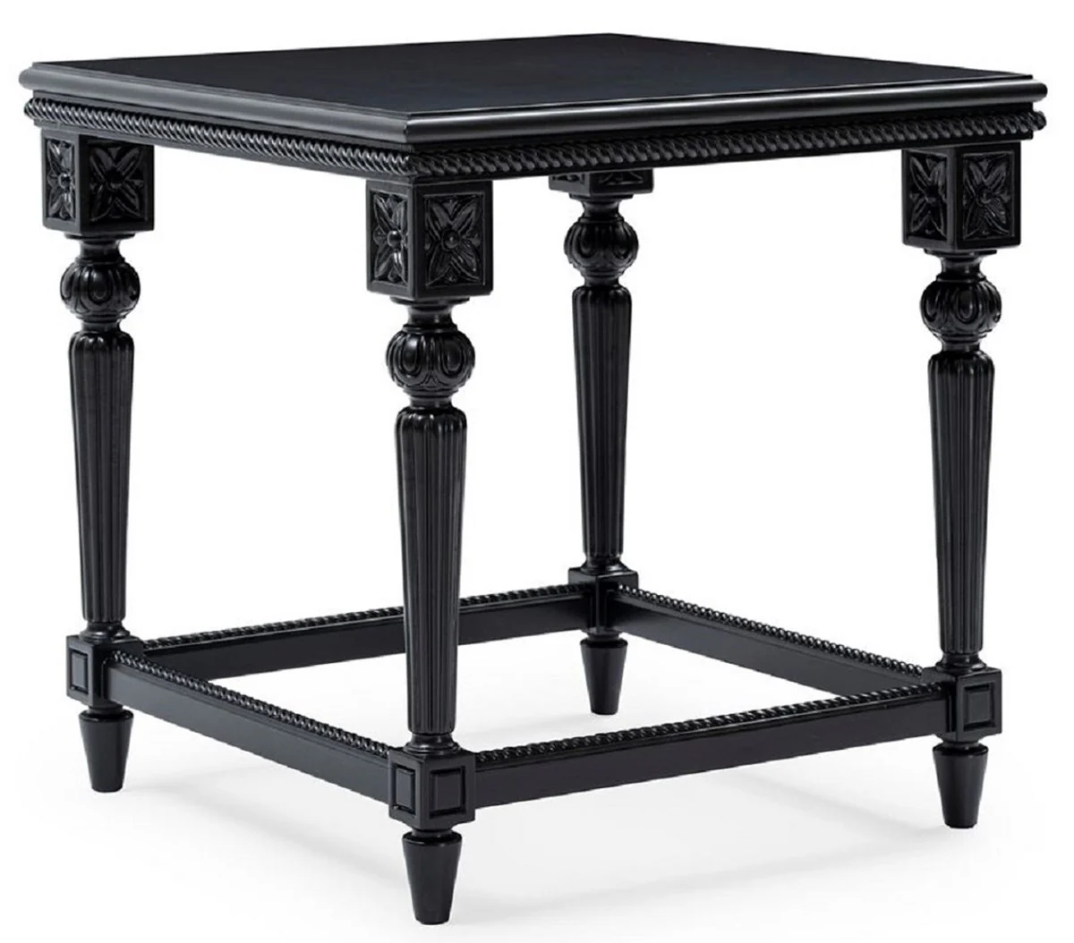 Luxus Barock Wohnzimmer Set Silber / Schwarz - 2 Sofas & 2 Sessel & 1 Couchtisch & 2 Beistelltische - Handgefertigte Wohnzimmer Möbel im Barockstil - Edel & Prunkvoll