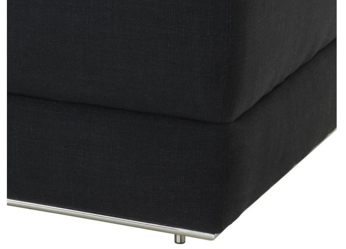Designer Sofa Schwarz Linksseitig 231 x 101 x H. 85 cm - Luxus Wohnzimmer Möbel
