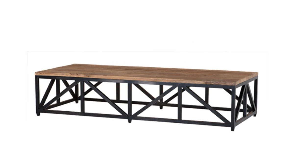 Luxus Art Deco Designer Couchtisch Zink - Wohnzimmer Salon Tisch - Luxus Qualität