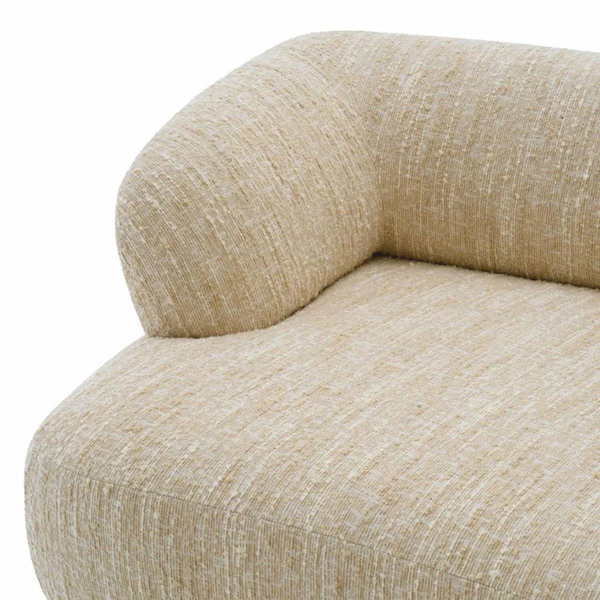 Luxus Sofa Creme / Schwarz 360 cm - Gebogenes Wohnzimmer & Hotel Sofa