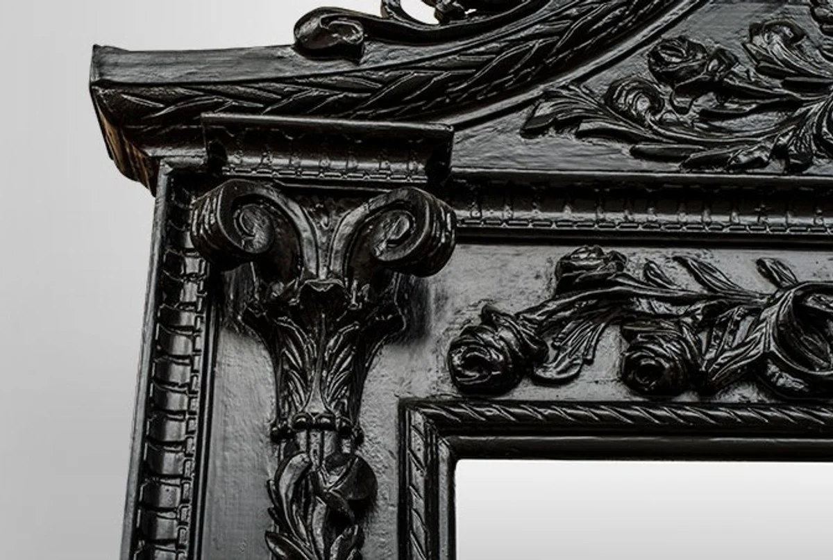 Gigantischer Barock Spiegel Löwe Schwarz H 270 cm B 165 cm - Edel & Prunkvoll