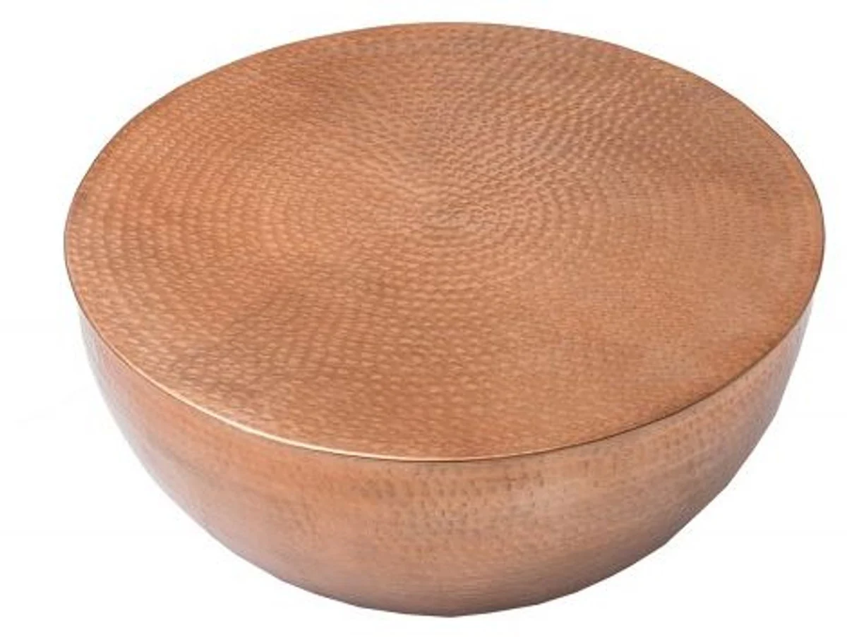 Luxus Couchtisch kupfer 68 cm Aluminium - Wohnzimmer Salon Tisch - Unikat