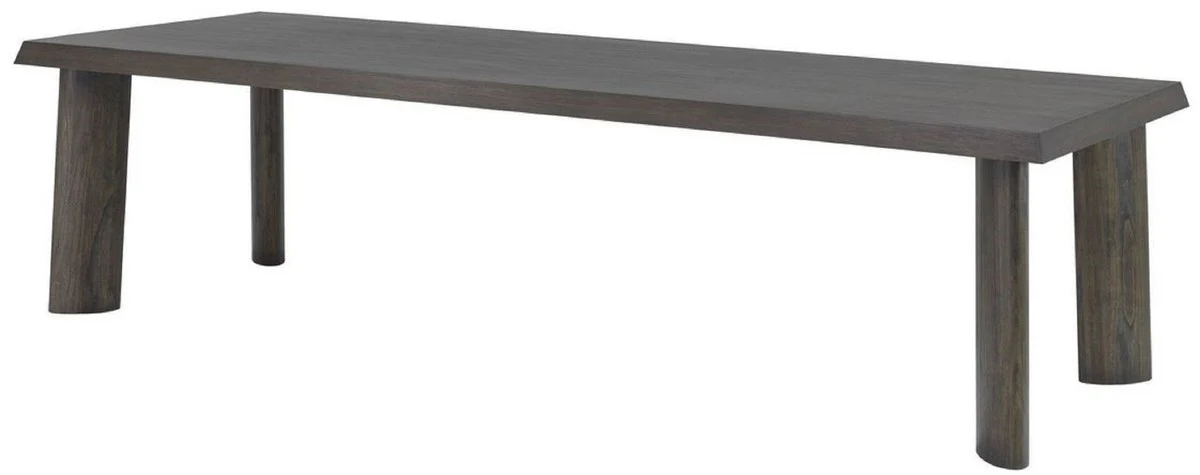 Luxus Esstisch Mokkafarben 300 x 110 x H. 76 cm - Massivholz Küchentisch - Rechteckiger Esszimmertisch - Luxus Esszimmer Möbel