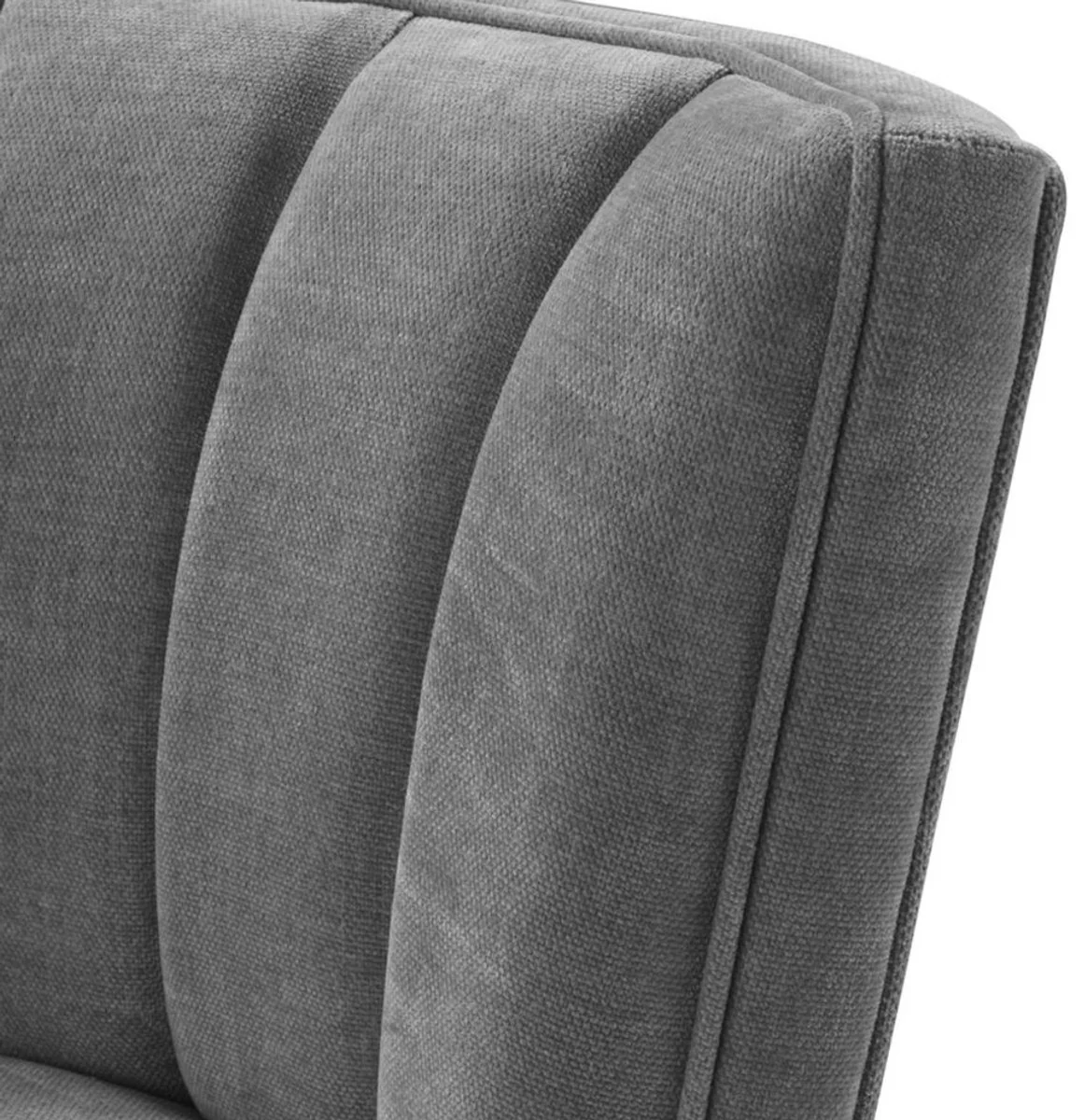 Luxus Esszimmerstuhl Grau / Schwarz 51 x 62 x H. 82 cm - Luxus Esszimmer Möbel