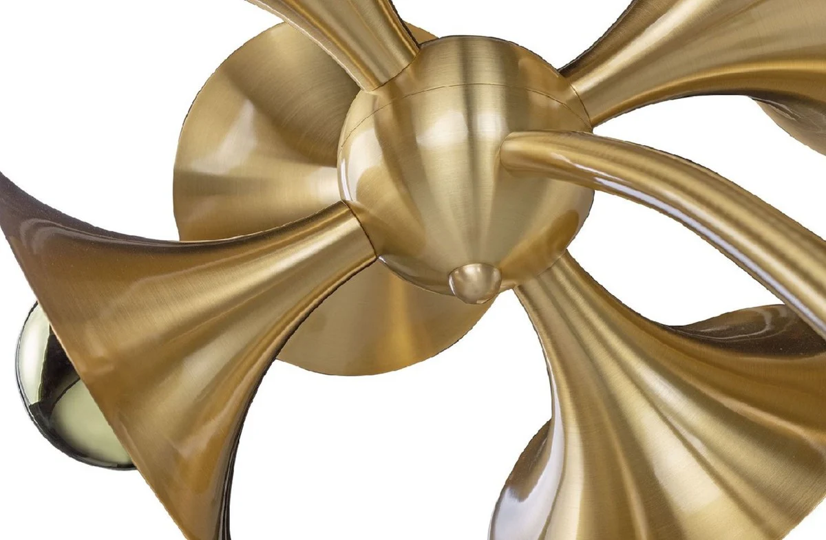 Luxus Stehleuchte Messing / Schwarz 55 x 73 x H. 183 cm - Messing Stehleuchte mit Marmorfuß - Luxus Stehleuchten - Luxus Leuchten - Luxus Interior